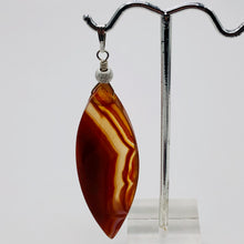 Load image into Gallery viewer, Sardonyx Sterling Silver Marquis Briolette Pendant | 2 3/4" Long | Red | 1 each|