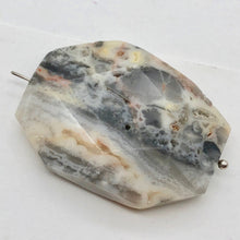 Load image into Gallery viewer, Crazy Lace Agate Scenic Carved Pendant Bead | 40x30x8mm | Gray White Orange |