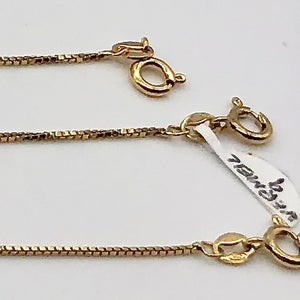 Shimmering 22K Vermeil Box Chain 9" Anklet 10009 - PremiumBead Primary Image 1