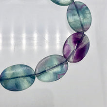 Load image into Gallery viewer, Rare! Carved 20x15mm Oval Fluorite 8" Bead Strand! - PremiumBead Alternate Image 4