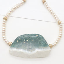 Load image into Gallery viewer, Ocean Jasper and Pearl 14K Gold Filled Necklace | 20 Inches Long |
