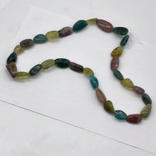 Load image into Gallery viewer, Tourmaline, Apatite Nugget Beads| 12x6mm | Green Blue Purple | 32 Bead Strand |