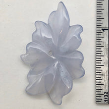 Load image into Gallery viewer, 14.4cts Exquisitely Hand Carved Blue Chalcedony Flower Pendant Bead - PremiumBead Primary Image 1