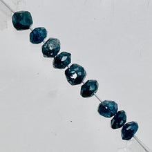 Load image into Gallery viewer, Blue Diamond Faceted Roundel Beads | 3-2.6mm | 9 Beads | ~1.0 carat |10597A
