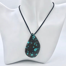 Load image into Gallery viewer, Speckled Turquoise Drop Pendant Bead | 59x36x7.5mm | Turquoise | 8658E - PremiumBead Alternate Image 2