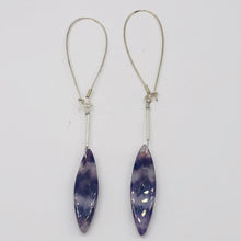 Load image into Gallery viewer, Sodalite Sterling Silver Teardrop Earrings| 4 1/4" Long | Purple/White| 1 Pair |