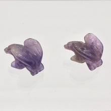 Load image into Gallery viewer, 2 Soaring Carved Amethyst Eagle Beads | 20.5x16x11.5mm | Purple/Grey - PremiumBead Alternate Image 8