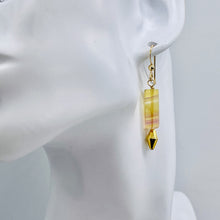 Load image into Gallery viewer, Fluorite 14K Gold Filled Tube | 2" Long | Yellow | 1 Pair Earrings |