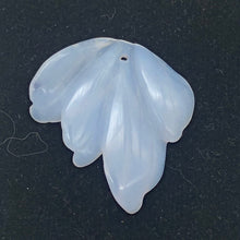 Load image into Gallery viewer, 12.5cts Exquisitely Hand Carved Blue Chalcedony Flower Pendant Bead - PremiumBead Alternate Image 5