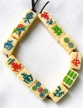 Load image into Gallery viewer, Rare Scrimshawed Mahjong 12 Tiles Waterbuffalo Bone Bead Set 104841C - PremiumBead Alternate Image 2