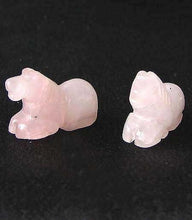Load image into Gallery viewer, Trusty 2 Carved Rose Quartz Horse Pony Beads - PremiumBead Primary Image 1