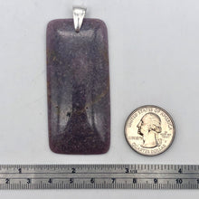 Load image into Gallery viewer, Natural Purple Lepidolite Large Rectangular Sterling Silver Pendant | 2 3/4" | - PremiumBead Alternate Image 7