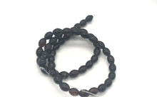 Load and play video in Gallery viewer, Black and White Sardonyx Oval Bead Strand 8x6mm | Black/Brown | Oval | 50 Beads|