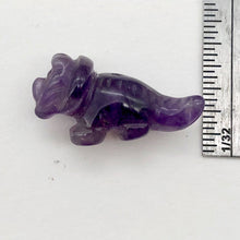 Load image into Gallery viewer, Purple Dinosaur Amethyst Triceratops Figurine/Worry | 22x12x7.5mm | Purple