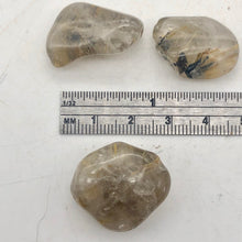 Load image into Gallery viewer, Rutilated Smoky Quartz Centerpiece Beads | 30x14x9mm to 18x15x9mm | 3 beads | - PremiumBead Alternate Image 6