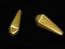 Load image into Gallery viewer, 1 Designer (5+Grams) Brushed 22K Vermeil Faceted 29x9mm Teardrop 9816 - PremiumBead Primary Image 1