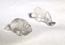 Load image into Gallery viewer, Grace 2 Carved Quartz Manatee Beads | 21x11x9mm | Clear - PremiumBead Alternate Image 3