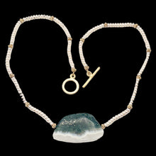 Load image into Gallery viewer, Ocean Jasper and Pearl 14K Gold Filled Necklace | 20 Inches Long |