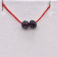Load image into Gallery viewer, 2 (pair) Pyrope Garnet Faceted Round Beads | 6x5mm | Red | 6608 - PremiumBead Alternate Image 8