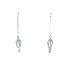 Load image into Gallery viewer, Sparkling Quartz & Silver Ear Threaders 006526