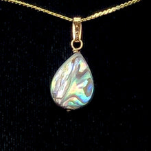 Load image into Gallery viewer, Abalone 14K Gold Filled Drop Pendant | 1" Long | Blue |
