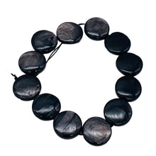 Load image into Gallery viewer, Mirrors Hypersthene 15mm Disc Bead 7.5 inch Strand for Jewelry Making 7425HS