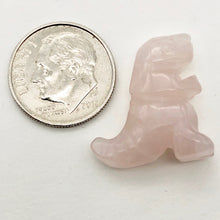 Load image into Gallery viewer, Hand Carved Rose Quartz Tyrannosaurus Rex Figurine | 20x15x7mm | Pink