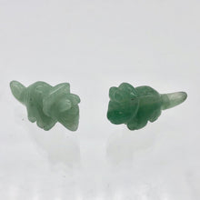 Load image into Gallery viewer, Dinosaur 2 Carved Aventurine Triceratops Beads | 22x12x7.5mm | Green - PremiumBead Primary Image 1