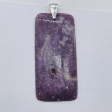 Load image into Gallery viewer, Natural Purple Lepidolite Large Rectangular Sterling Silver Pendant | 2 3/4" |
