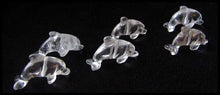 Load image into Gallery viewer, Jumping 2 Carved Natural Quartz Crystal Dolphin Beads | 25x11x8mm | Clear - PremiumBead Alternate Image 5