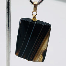 Load image into Gallery viewer, Semi Precious Stone Jewelry Sardonyx Agate Pendant Necklace 14Kgf | 1 3/4" Long|