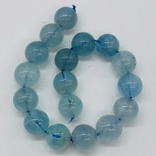 Load image into Gallery viewer, Aquamarine Half Strand Round | 11 mm | Aqua | 17 Beads |
