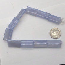 Load image into Gallery viewer, Blue Chalcedony Flat Rectangle Bead Strand | 21x12x5.5 | Blue | 20 Beads |