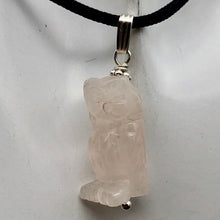 Load image into Gallery viewer, Rose Quartz Owl Pendant Necklace | Semi Precious Stone Jewelry | Sterling Silver - PremiumBead Alternate Image 4