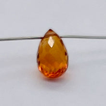 Load image into Gallery viewer, Sapphire, Faceted Padparadscha .6ct Briolette | 5.7x3.5mm | Orange | 1 Bead |