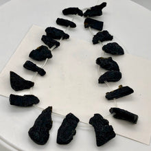Load image into Gallery viewer, Princess of The Universe! Tektite Bead Strand | 35x18x8 to 27x10x6mm | 20 Beads|