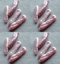 Load image into Gallery viewer, Natural Peach Stick FW Pearl Strand 104814 - PremiumBead Alternate Image 3