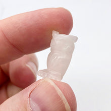 Load image into Gallery viewer, 2 Wisdom Carved Rose Quartz Owl Beads | 21.5x12x9.5mm | Pink - PremiumBead Alternate Image 3
