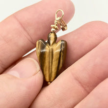 Load image into Gallery viewer, On the Wings of Angels Tigereye 14K Gold Filled 1.5" Long Pendant 509284TEG - PremiumBead Alternate Image 10