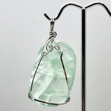 Load image into Gallery viewer, 21 Gram Green Fluorite Silver Wire-Wrapped Pendant | 2" Long |