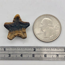 Load image into Gallery viewer, Hand Carved Tigereye Starfish Pendant Beads | 20.5x20.5x7mm | Gold - PremiumBead Alternate Image 4
