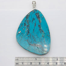Load image into Gallery viewer, Natural Turquoise 88ct Sterling Silver Pendant | 2 1/2x1 3/4" | Blue/Black | 1 |