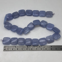 Load image into Gallery viewer, Blue Chalcedony Square Bead Strand | 16x16x5 | Blue | 26 Beads |