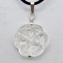 Load image into Gallery viewer, Quartz Flower Pendant Necklace | Semi Precious Stone Jewelry | Silver Pendant - PremiumBead Alternate Image 6
