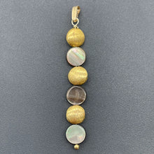 Load image into Gallery viewer, Mother of Pearl 14K Gold Filled Drop/Dangle | 2 1/4" Long | Rainbow | 1 Pendant|