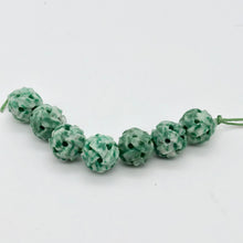 Load image into Gallery viewer, 1 Hand Carved Natural Jade Infinity 13.5mm Pendant Bead 10767 - PremiumBead Alternate Image 3