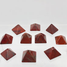 Load image into Gallery viewer, Focal Point 2 Hand Carved Jasper Pyramid Beads, 16x16x10mm, Red 9289BJ - PremiumBead Alternate Image 6