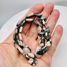 Load image into Gallery viewer, Natural Untreated Pink Kambaba Jasper 13mm Square Coin Bead Strand 110248