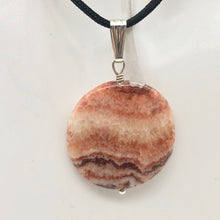 Load image into Gallery viewer, Red Zebra Jasper Disc and Sterling Silver Pendant | 29x5mm (Disc) | 1.75" Long - PremiumBead Alternate Image 3