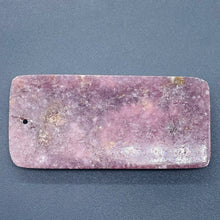 Load image into Gallery viewer, Madagascar Lepidolite Rectangular Stone | 65x30x6mm | Purple lilac | 1 Bead |